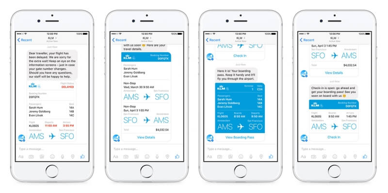 KLM Airlines can send you boarding pass and flight via Facebook Messenger | TechSpot