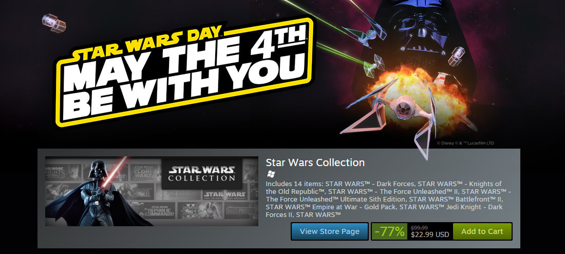 Get sweet discounts on Star Wars games to celebrate May the 4th