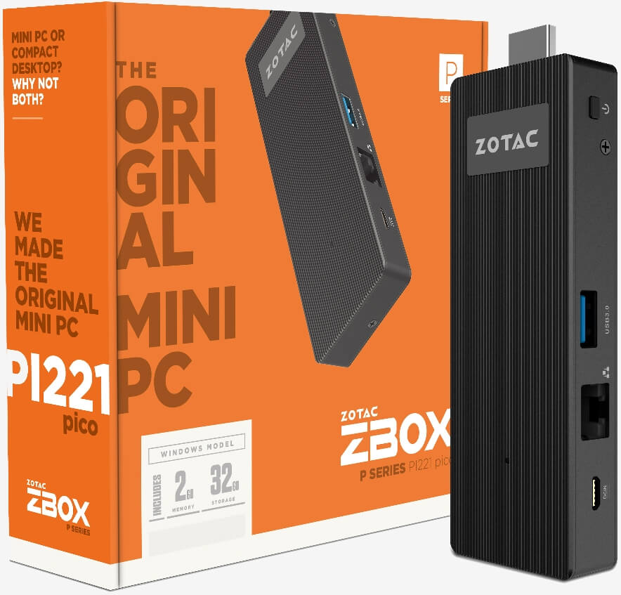 Zotac announces two new Windows 10 stick PCs