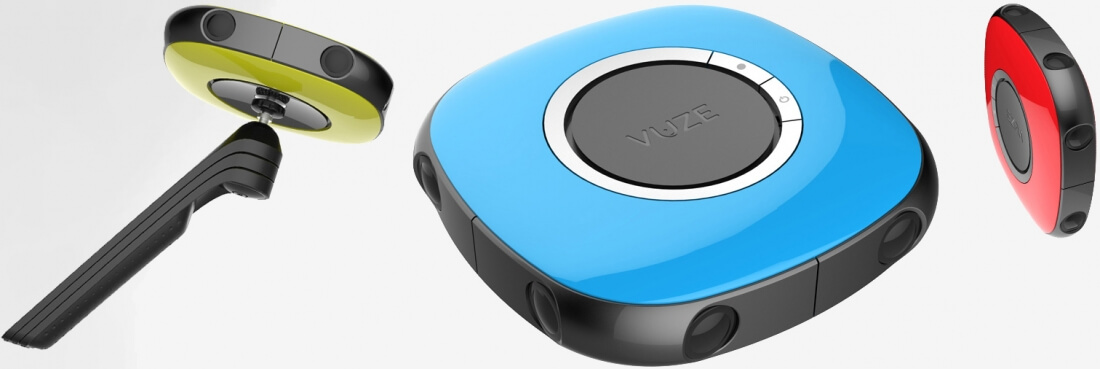 Vuze can capture 3D, 360-degree VR video in 4K at up to 30fps