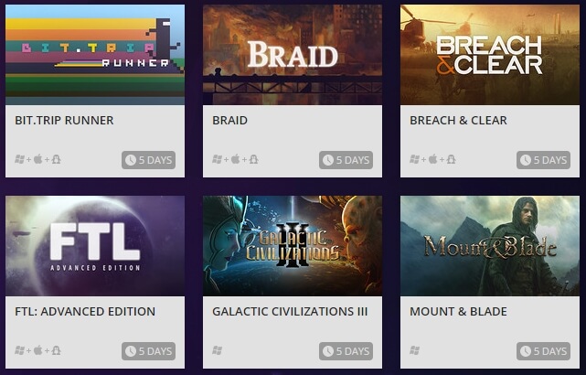 GOG offers DRM-free versions of select Steam games at no cost