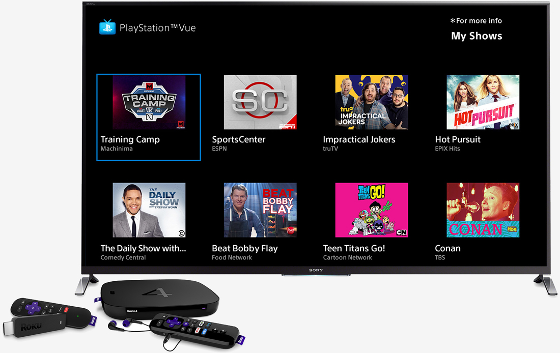 PlayStation Vue Internet TV service lands on Roku, coming to Android devices next week