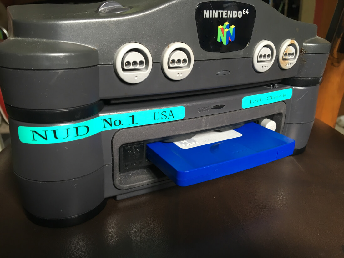 A US version of the Nintendo 64's disk drive peripheral found in Seattle