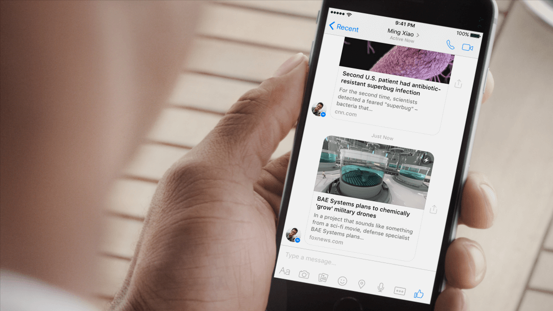 You can now view Facebook's Instant Articles within the Messenger app