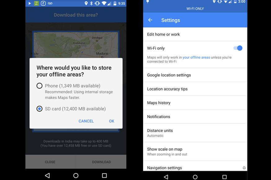 Google Maps for Android gets Wi-Fi-only mode, downloading offline maps to SD card