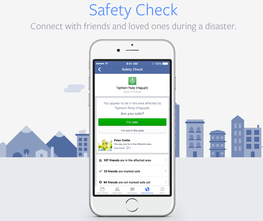 Facebook will eventually let individuals / communities activate Safety Check