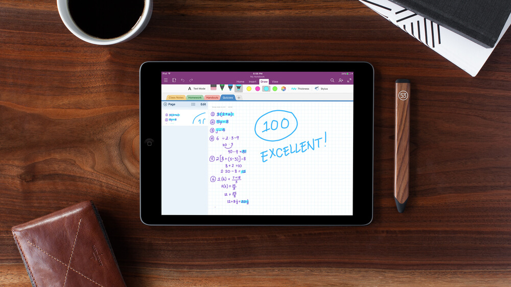 OneNote update includes handwritten equation solver