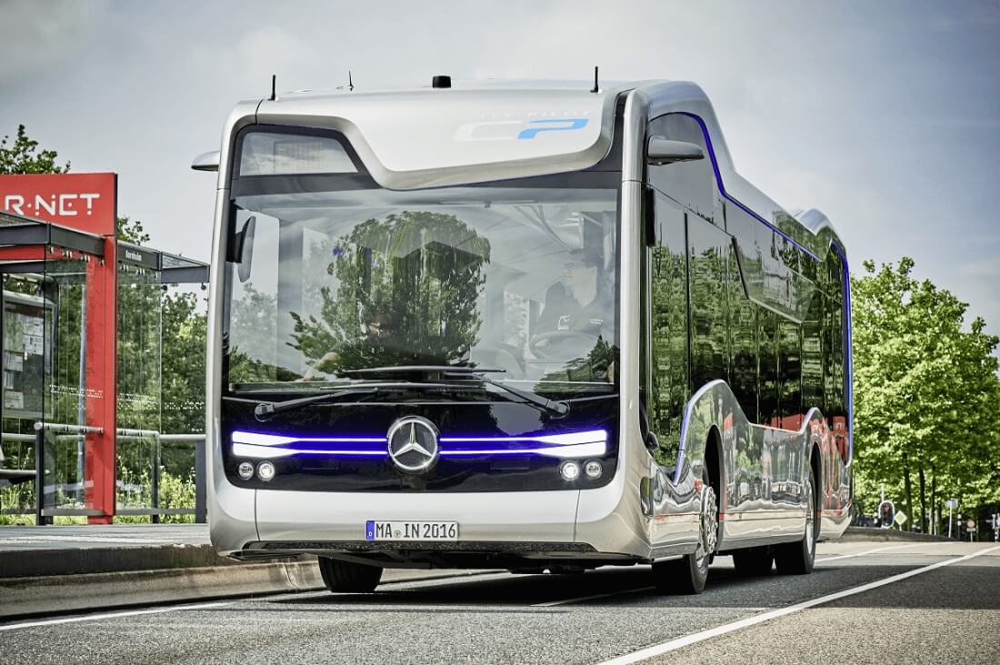 Mercedes' futuristic self-driving bus makes 12-mile journey through Amsterdam