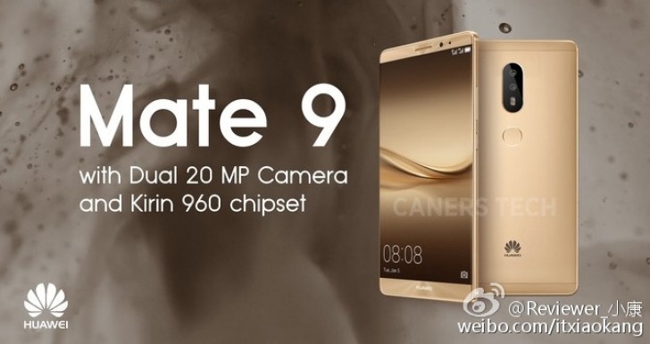 Huawei Mate 9 expected to ship with Kirin 960 chipset, dual 20MP cameras