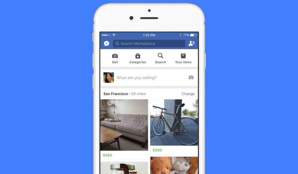 Facebook reveals Marketplace, its Craigslist-style buying and selling feature