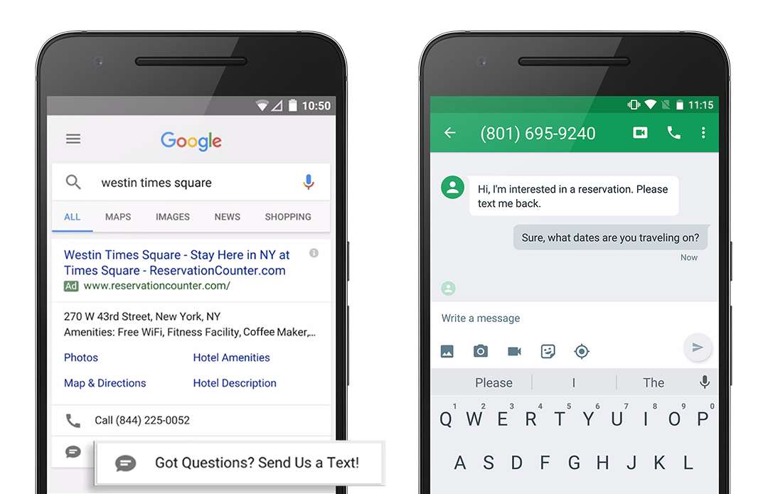 Google is launching click-to-message ads on Google Search
