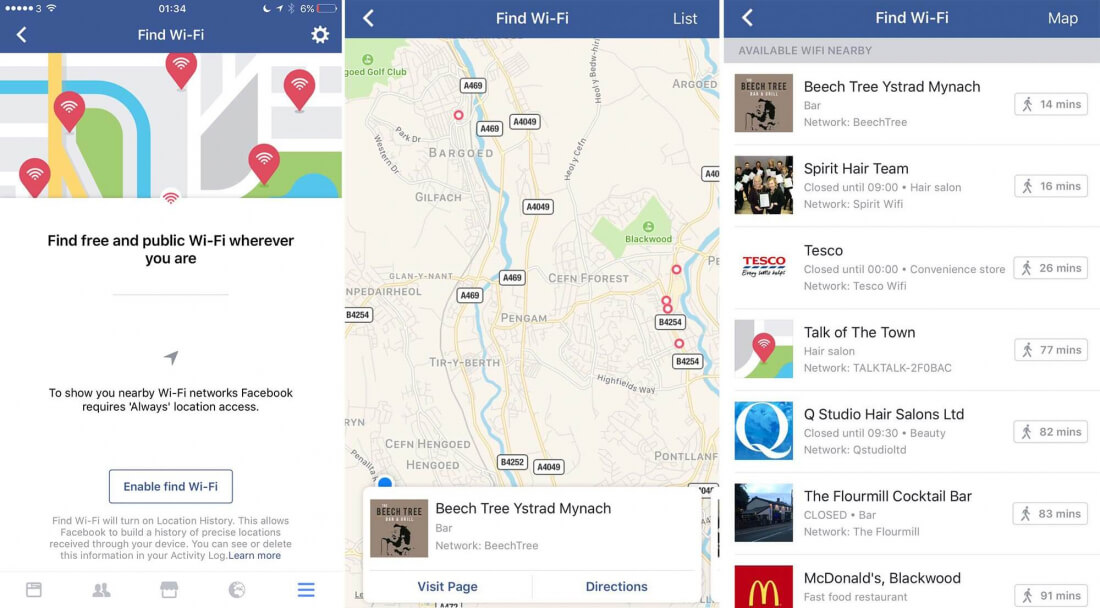 Facebook testing feature that shows you where to find free Wi-Fi