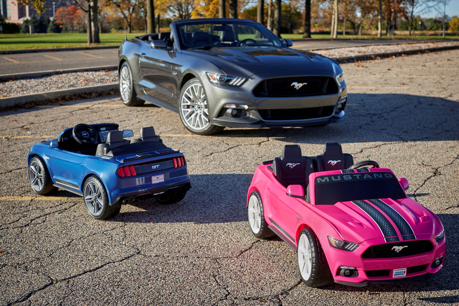 Ford Mustang GT Power Wheels features traction control, stability control and sound system