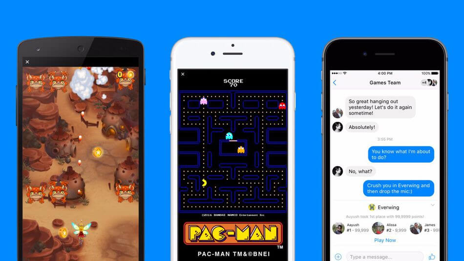 Facebook Messenger launches Instant Games mobile web platform