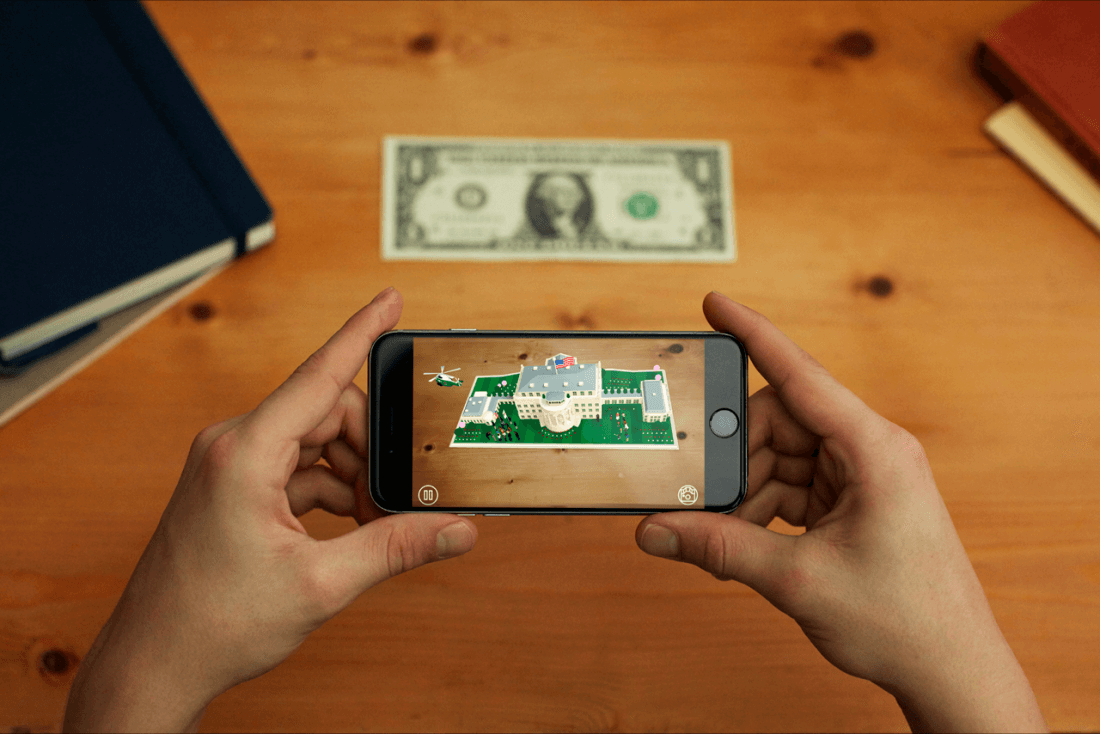 Take a virtual tour of a tiny White House using augmented reality and a dollar bill