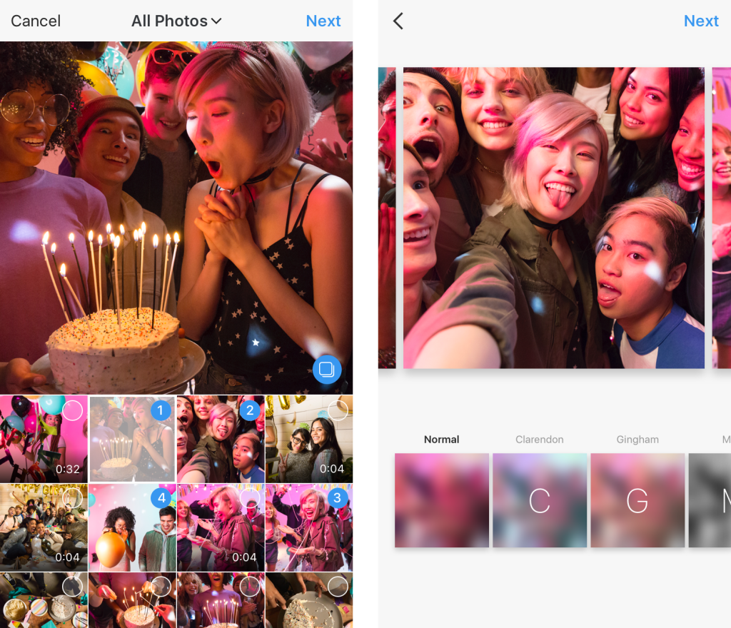 Instagram now lets all users share multiple photos and videos in a single post