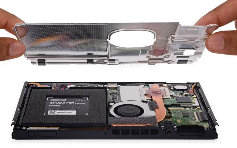 Nintendo Switch teardown reveals console is easily repaired, focuses on cooling and battery