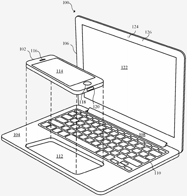 Apple patent application outlines an iPhone-powered notebook