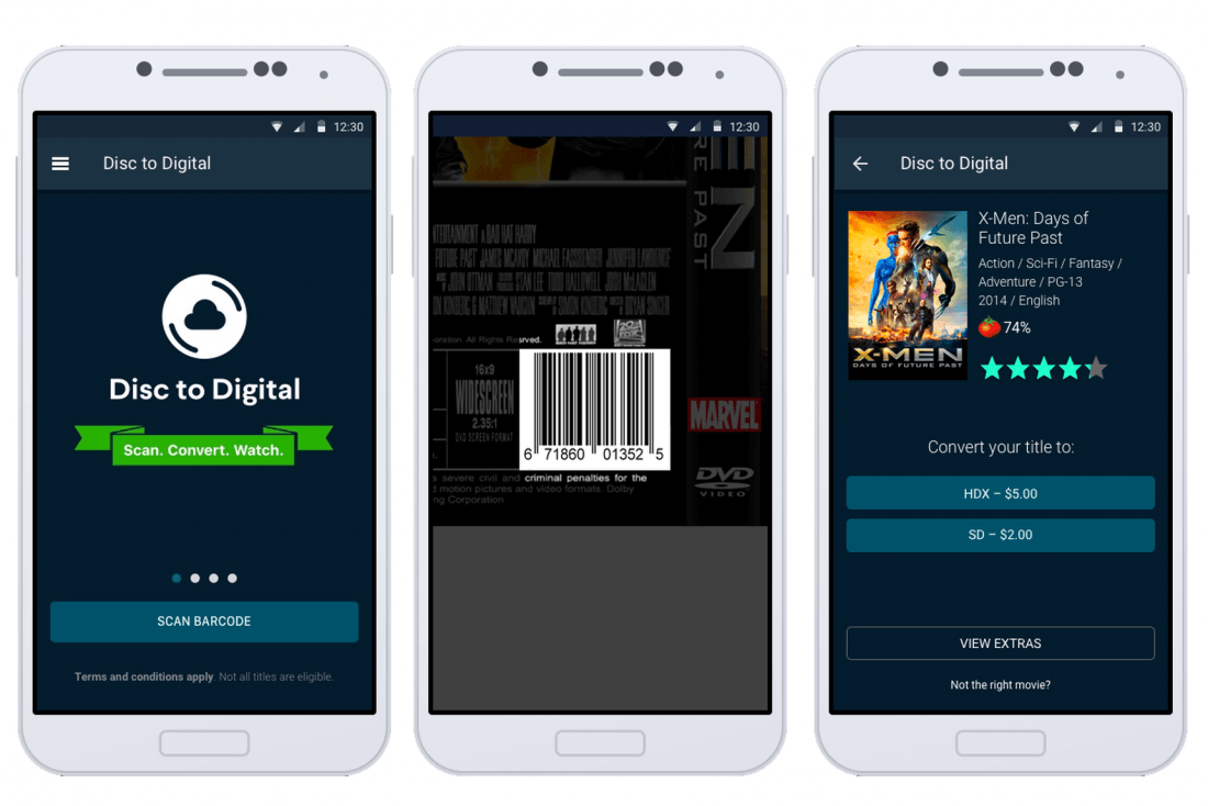 Walmart's Vudu app converts your physical movies to digital for $2 each