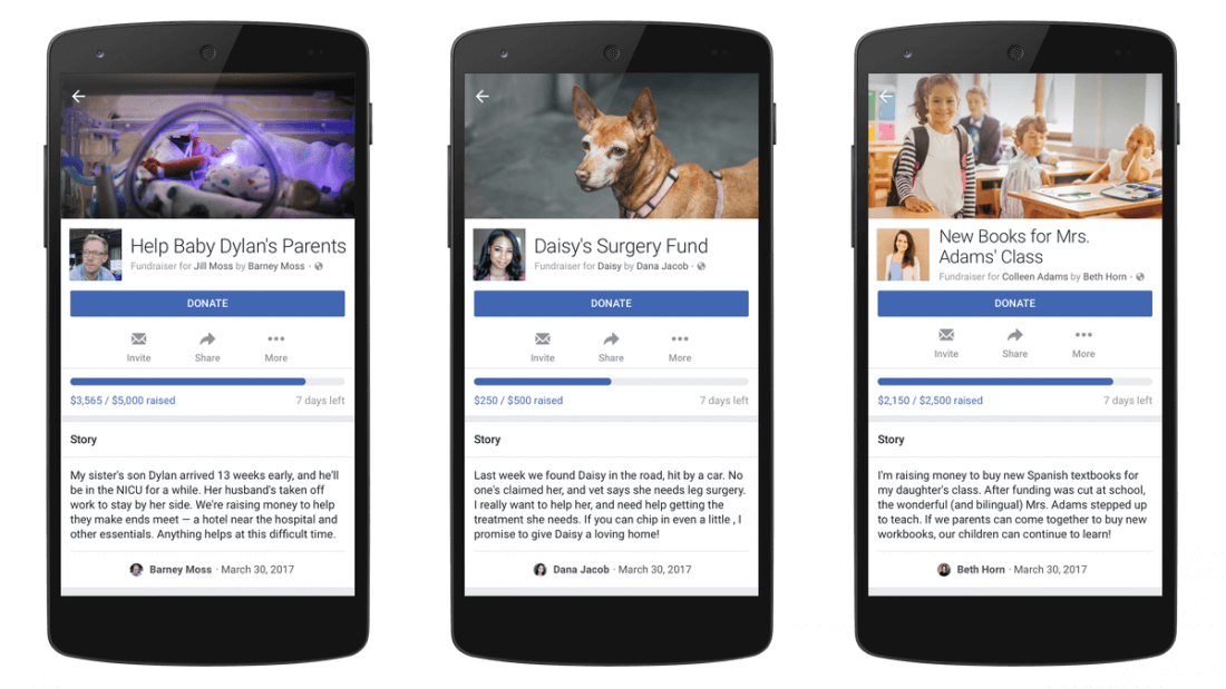 Facebook takes on GoFundMe with 'personal fundraiser' feature