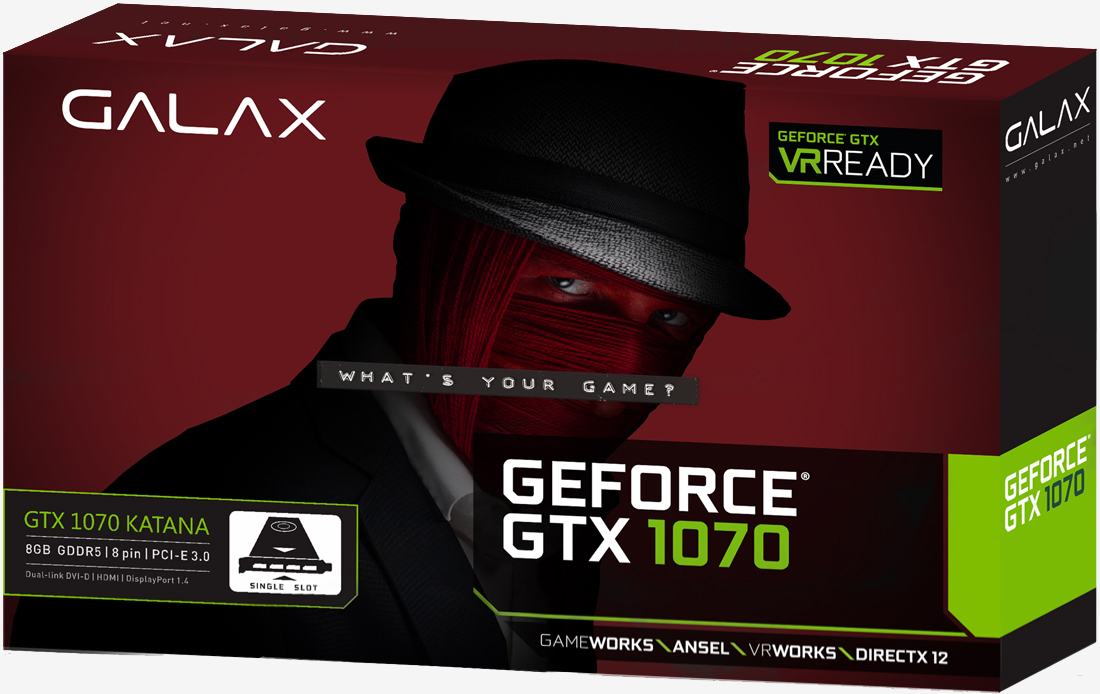 Galax announces the world's first single-slot GeForce GTX 1070