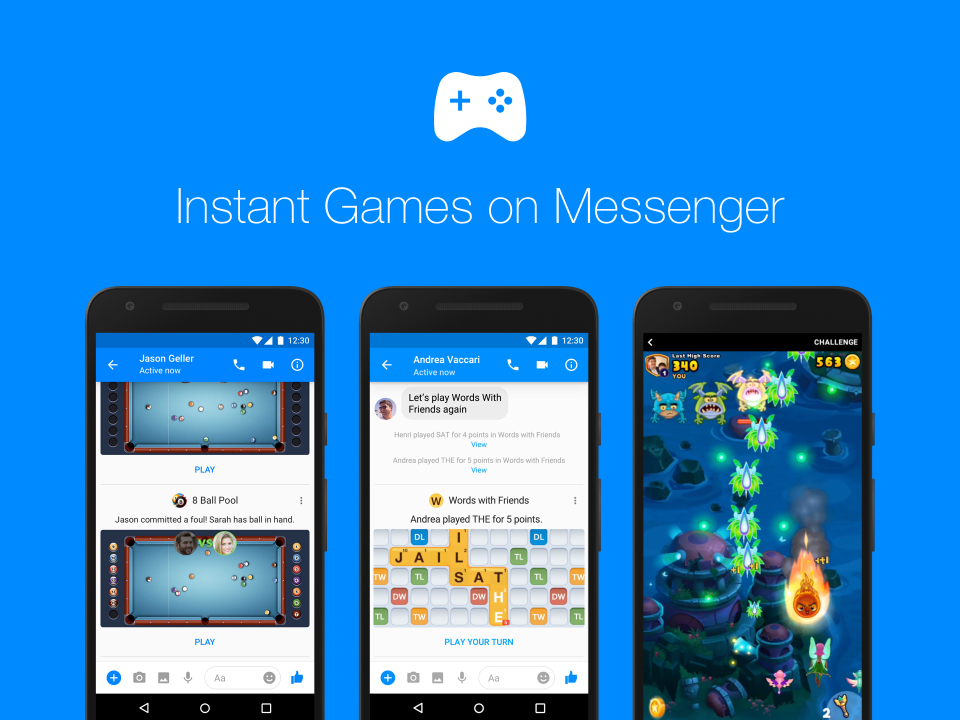 Instant Games roll out worldwide on Facebook Messenger