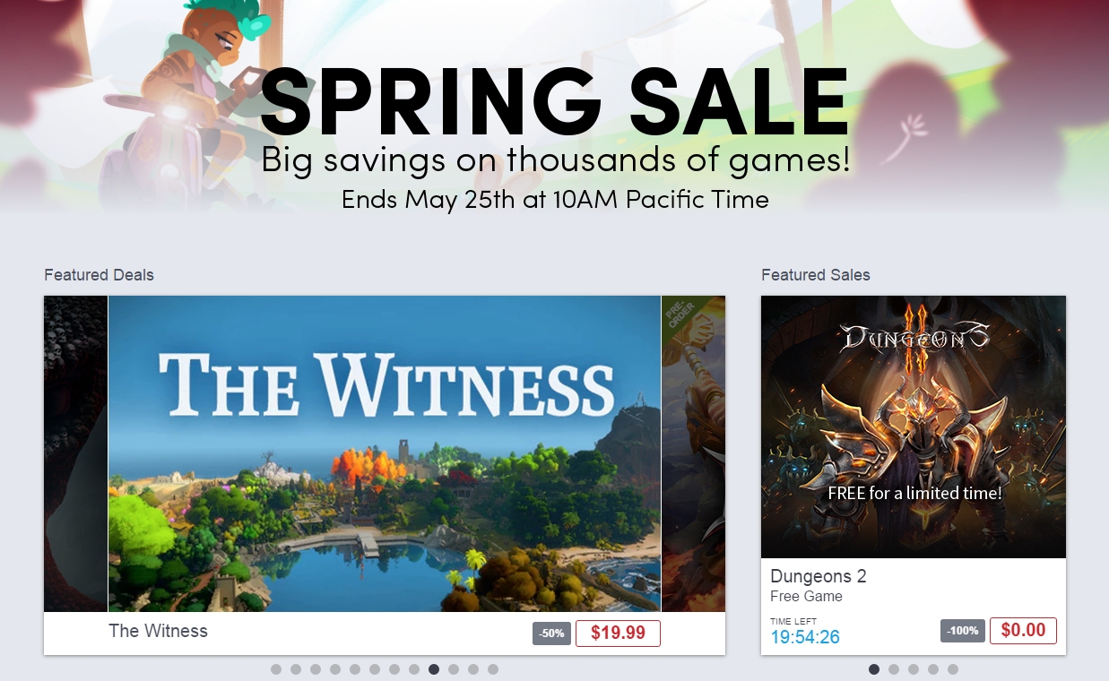 The Humble Store's spring sale runs through May 25