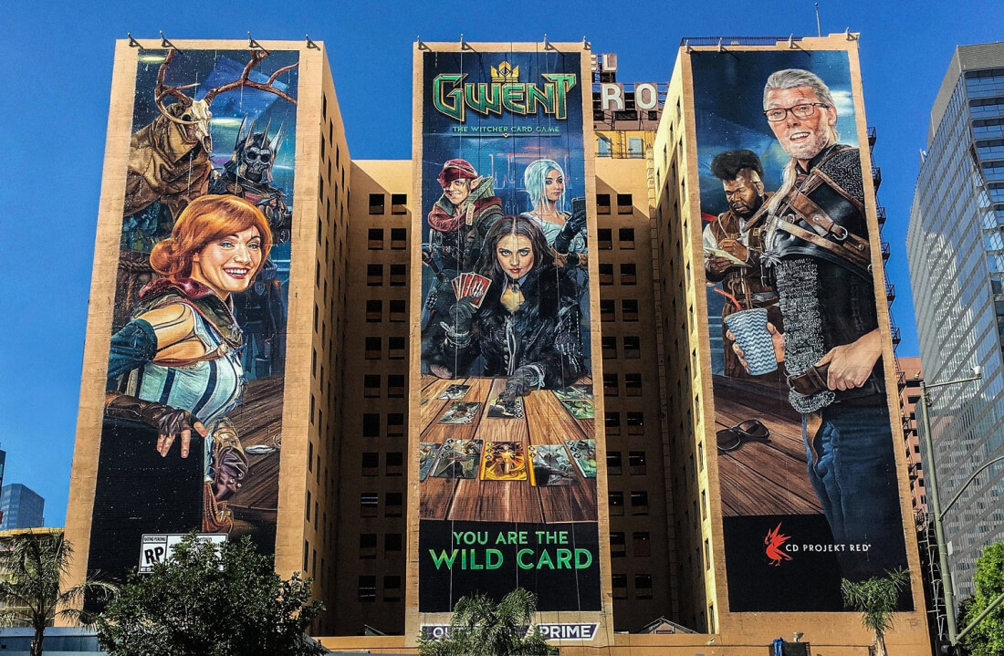 Check out the hand-painted wall ads of E3