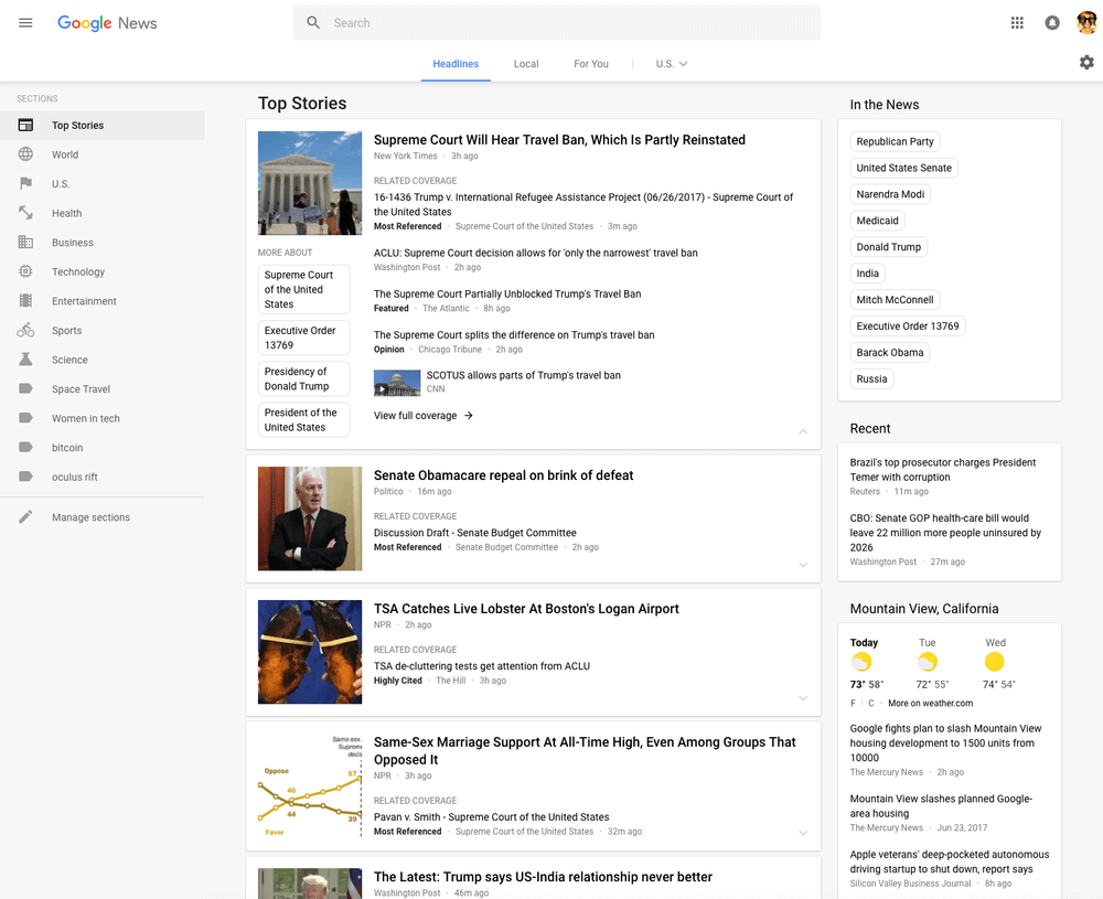 Google News updated with Material Design, adds fact checking