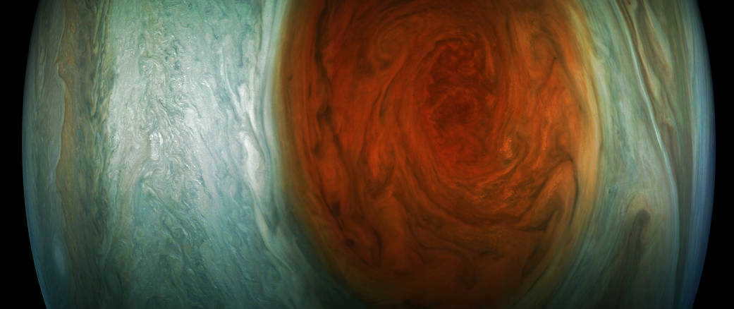 NASA releases closest photos yet of Jupiter's Great Red Spot