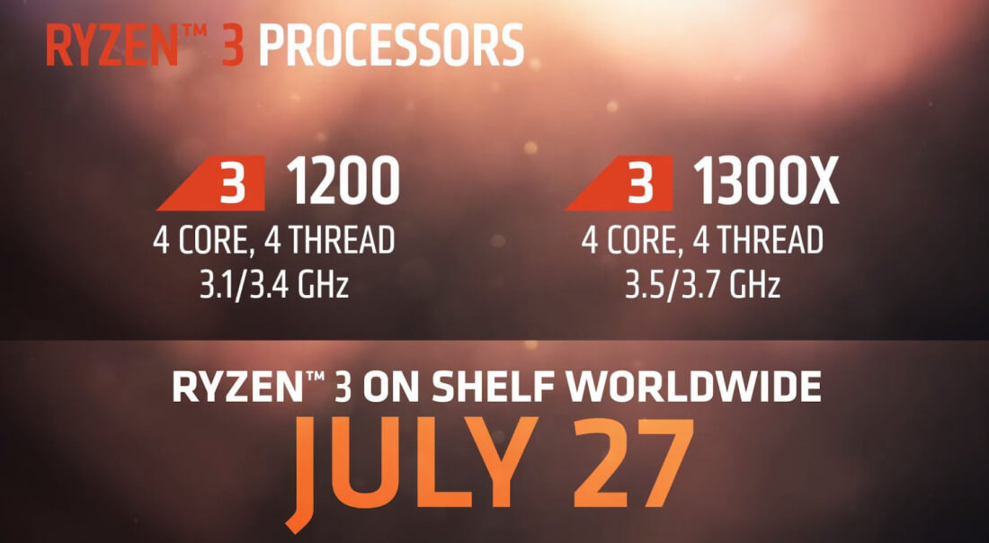 Quad-core AMD Ryzen 3 CPUs to start at just $109
