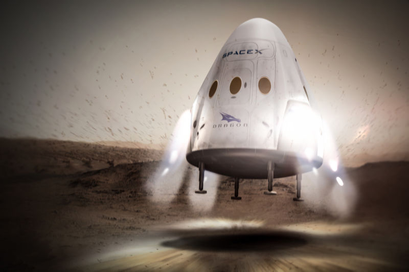 Elon Musk says SpaceX's Dragon capsule won't use propulsive landing technique to touch down on Mars