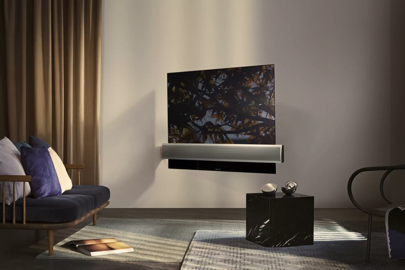 Bang & Olufsen and LG show off OLED HDR TV with built-in sound bar ...