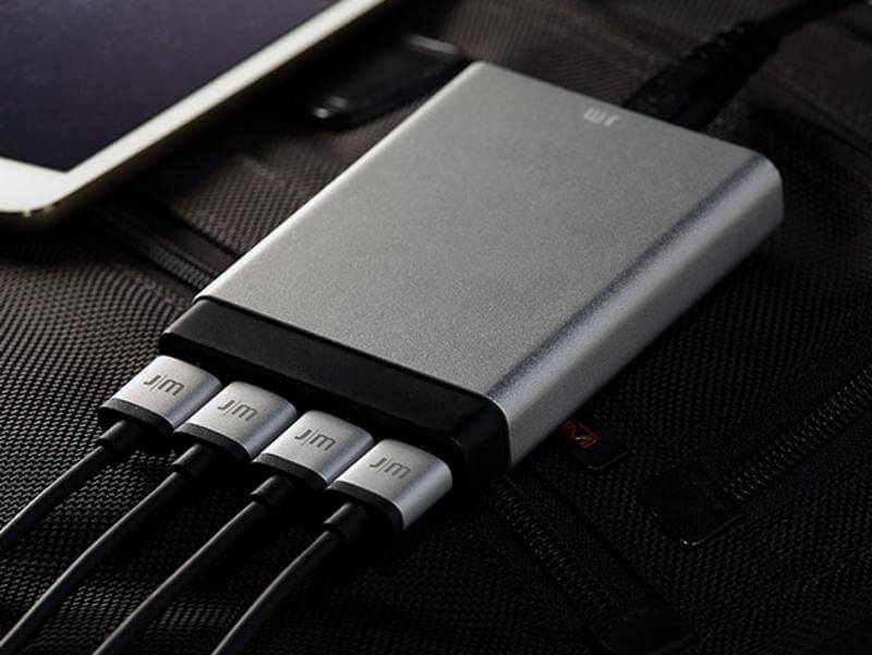 This slim charger can power 4 portable devices at once