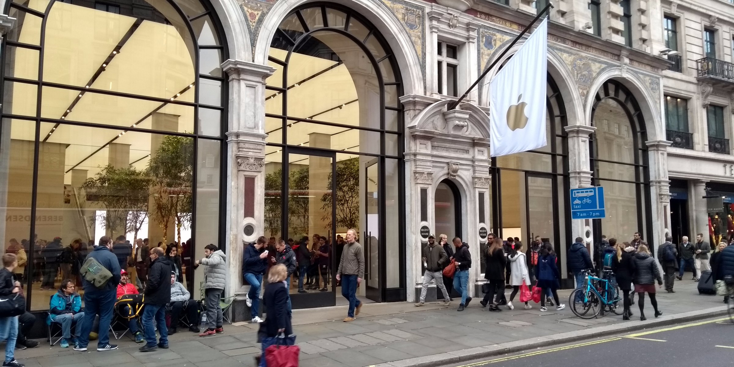Apple Stores are attracting long lines for the iPhone X