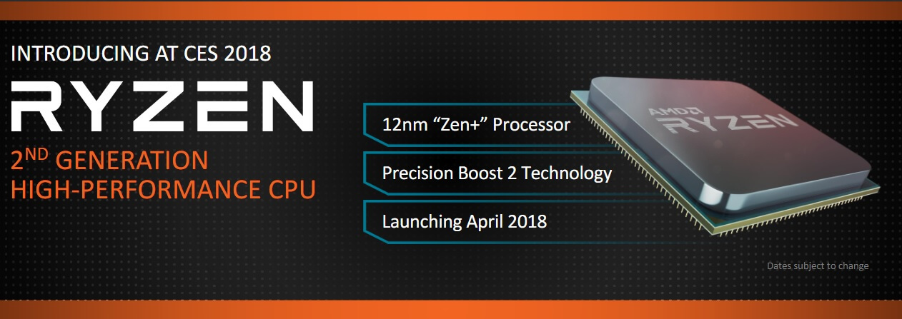 AMD's 2nd-gen Ryzen is coming in April, desktop Ryzen APUs arrive February 12