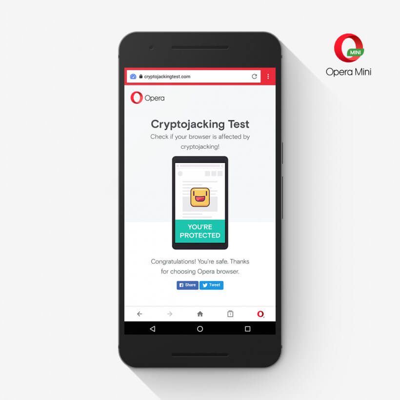 Opera adds cryptojacking prevention feature to its mobile browsers