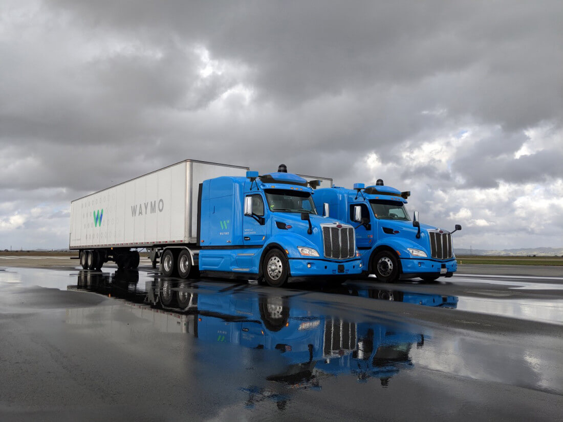 Waymo is launching their self-driving semi truck pilot test next week