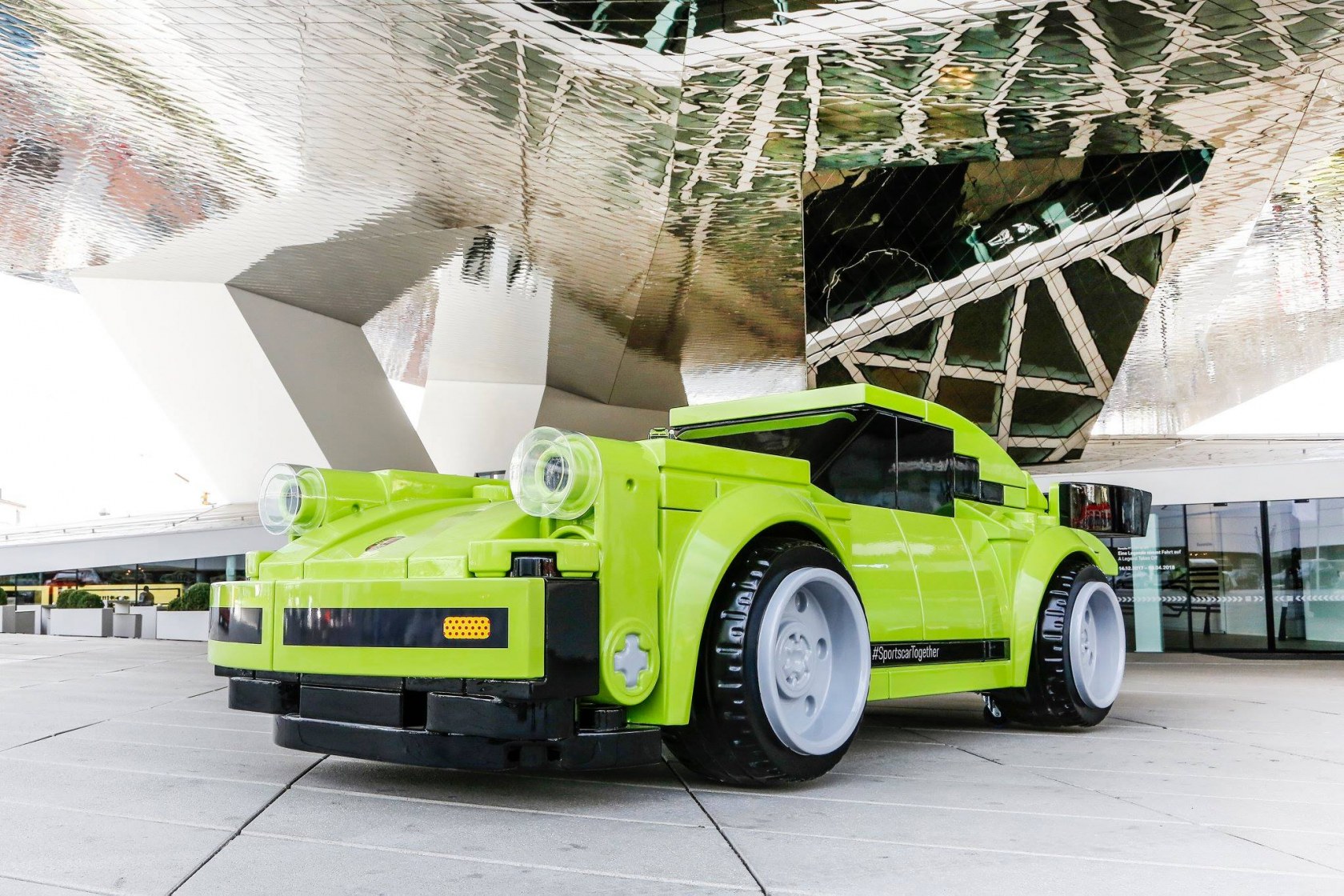 Porsche Museum shows off life-size 911 Turbo made from giant Lego bricks