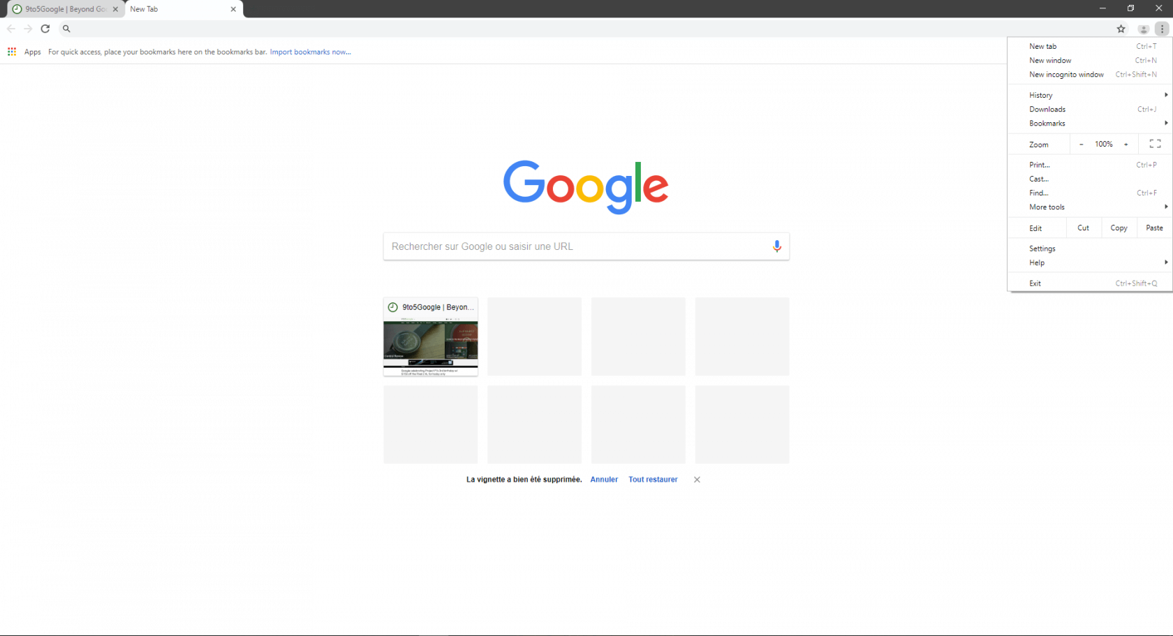 Google Chrome Интерфейс