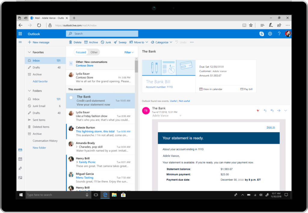 Ms outlook store
