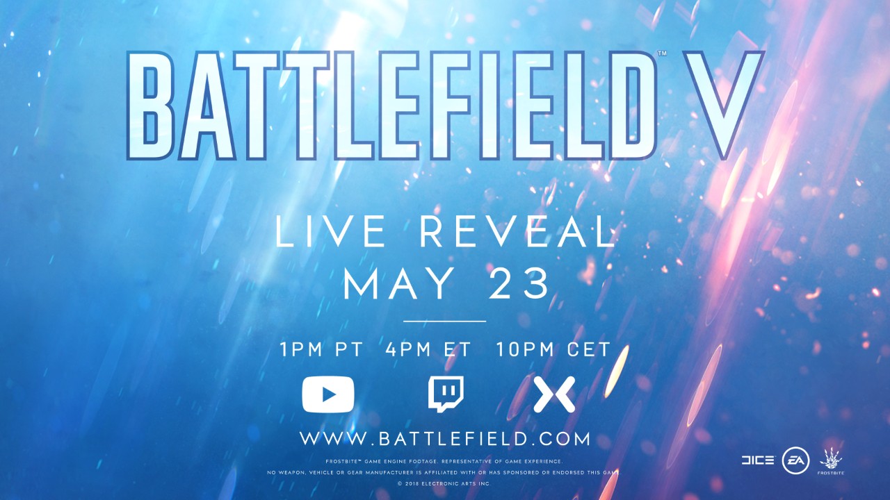 EA confirms Battlefield V name and reveal date