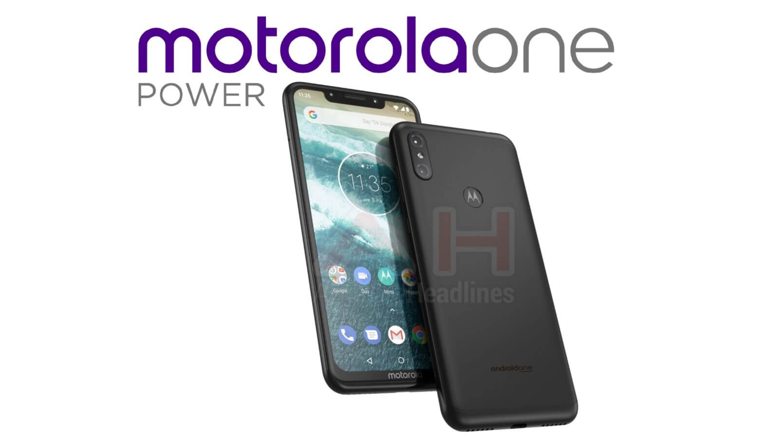 Motorola One Power leaks with dual rear cameras, display notch, and bezel-less front screen