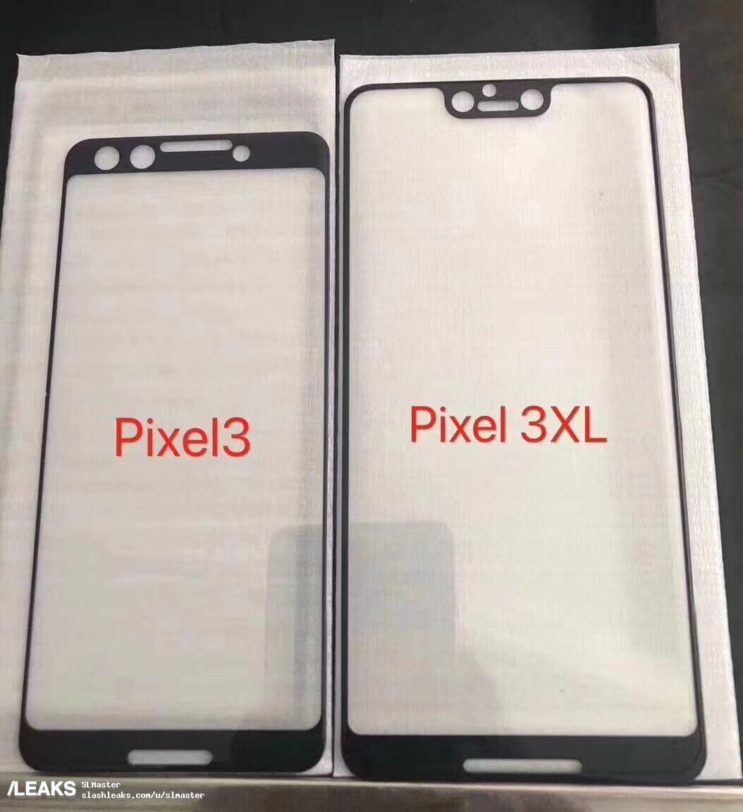 Purported image of Pixel 3/3 XL screen protectors shows notch and front-facing speakers