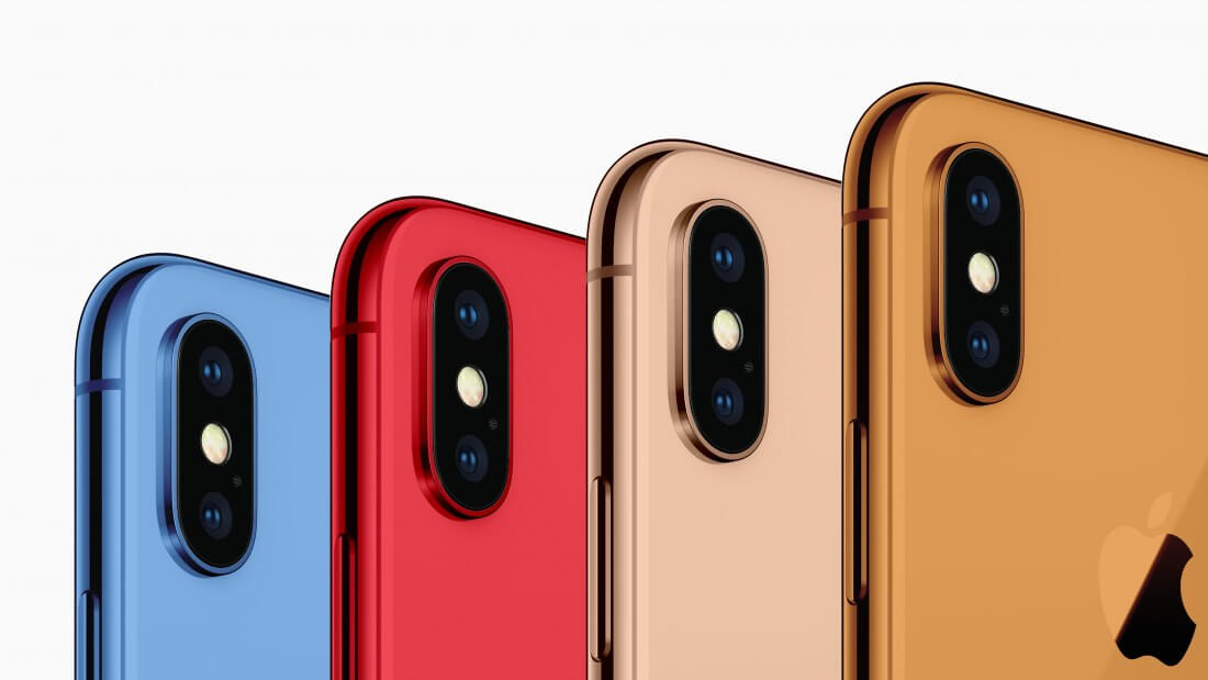 Apple's 2018 iPhone line-up will reportedly include three new devices with red, blue, and orange color options