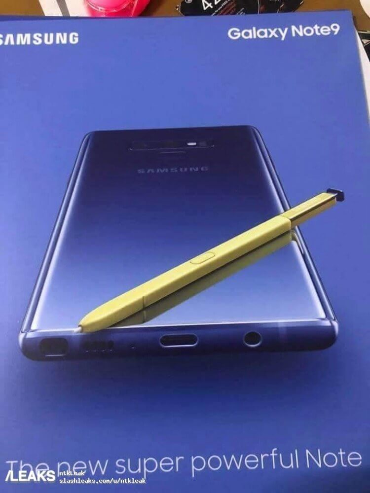 Galaxy Note 9 image and possible price leak online