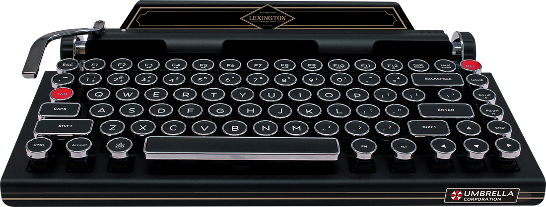 Capcom modeled this Bluetooth typewriter keyboard after the one in Resident Evil 2