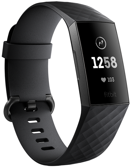 where is the tracker button on fitbit charge 3