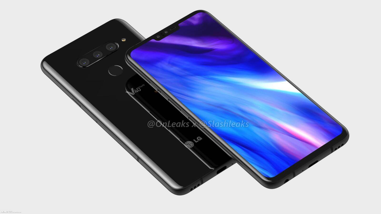 New LG V40 ThinQ renders show triple camera setup, huge display