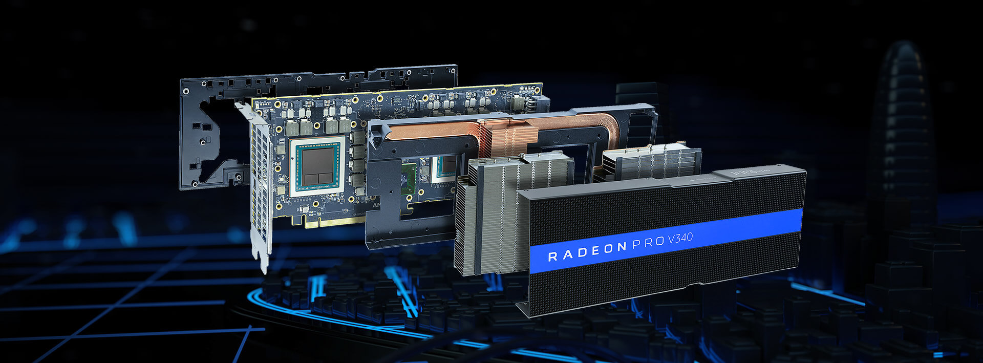 AMD announces dual-GPU Radeon Pro V340 with 32GB of HBM2